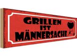 Vianmo Insegna In Legno 10X27 Cm Grillen Ist MäNnersache