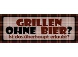 Vianmo Insegna In Legno 10X27 Cm Grillen Ohne Bier