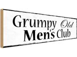 Vianmo Insegna In Legno 10X27 Cm Grumpy Old Men`S Club