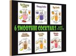 Vianmo Insegna In Legno 12X18 Cm Alkohol 6 Smoothie Cocktails Recipes