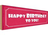 Vianmo Insegna In Legno 10X27 Cm Happy Birthday To You