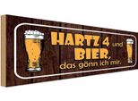 Vianmo Insegna In Legno 10X27 Cm Hartz 4 Und Bier GöNn Ich Mir