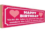 Vianmo Insegna In Legno 10X27 Cm Happy Birthday Nicht Die Jahre