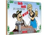 Vianmo Insegna In Legno 20X30 Cm Alkohol Sei Lieb Nett Zu Deinem Weib