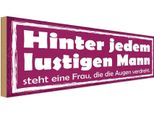 Vianmo Insegna In Legno 10X27 Cm Hinter Lustigen Mann Eine Frau