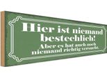 Vianmo Insegna In Legno 10X27 Cm Hiser Ist Niemand Bestechlich