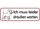 Vianmo Insegna In Legno 10X27 Cm Hund Ich Muss Leider DraußEn Warten