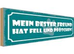Vianmo Insegna In Legno 10X27 Cm Hund Bester Freund Fell PföTchen