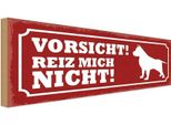 Vianmo Insegna In Legno 10X27 Cm Hund Vorsicht Reiz Mich Nicht