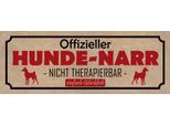 Vianmo Insegna In Legno 10X27 Cm Hunde-Narr Nicht Therapierbar