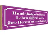 Vianmo Insegna In Legno 10X27 Cm Hunde Ziel Herzen Verschenken