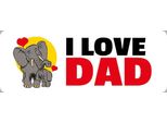 Vianmo Insegna In Legno 10X27 Cm I Love Dad
