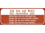 Vianmo Insegna In Legno 10X27 Cm Ich Bin Auf DiäT Ich Verzichte