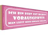 Vianmo Insegna In Legno 10X27 Cm Ich Bin Echt Gut Im Bett