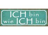Vianmo Insegna In Legno 10X27 Cm Ich Bin Wie Ich Bin