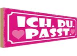 Vianmo Insegna In Legno 10X27 Cm Ich Du Passt Herz Liebe