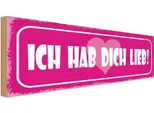 Vianmo Insegna In Legno 10X27 Cm Ich Hab Dich Lieb Herz