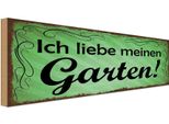Vianmo Insegna In Legno 10X27 Cm Ich Liebe Meinen Garten
