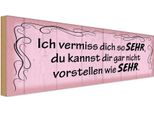 Vianmo Insegna In Legno 10X27 Cm Ich Vermiss Dich So Sehr Wie