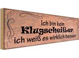 Vianmo Insegna In Legno 10X27 Cm Ich Weiß Es Wirklich Besser