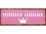 Vianmo Insegna In Legno 10X27 Cm Ich Zu Prinzessin Arschloch
