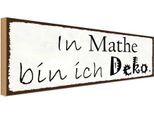 Vianmo Insegna In Legno 10X27 Cm In Mathe Bin Ich