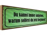 Vianmo Insegna In Legno 10X27 Cm Kannst Aufgeben Warum Beginnen