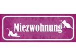 Vianmo Insegna In Legno 10X27 Cm Katze Miezwohnung