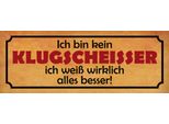 Vianmo Insegna In Legno 10X27 Cm Kein Klugscheisser Weiß Besser