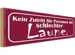 Vianmo Insegna In Legno 10X27 Cm Kein Zutritt Schlechter Laune