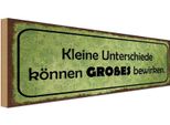Vianmo Insegna In Legno 10X27 Cm Keine Unterschiede GroßEs