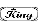 Vianmo Insegna In Legno 10X27 Cm King Mit Krone