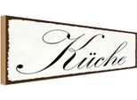 Vianmo Insegna In Legno 10X27 Cm KüChe