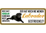 Vianmo Insegna In Legno 10X27 Cm Labrador Hund Gestreichelt