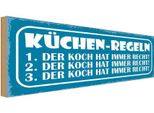 Vianmo Insegna In Legno 10X27 Cm KüChen Regeln Koch Immer Recht