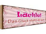 Vianmo Insegna In Legno 10X27 Cm LäChle Das GlüCk Steht Dir Gut