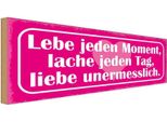 Vianmo Insegna In Legno 10X27 Cm Lebe Jeden Moment Lache Liebe