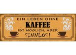 Vianmo Insegna In Legno 10X27 Cm Leben Ohne Kaffee Sinnlos