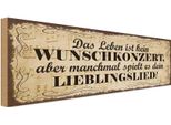 Vianmo Insegna In Legno 10X27 Cm Leben Kein Wunschkonzert Aber