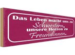 Vianmo Insegna In Legno 10X27 Cm Leben Macht Uns Zu Schwestern