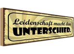 Vianmo Insegna In Legno 10X27 Cm Leidenschaft Macht Unterschied