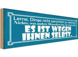 Vianmo Insegna In Legno 10X27 Cm Lerne Dinge Nicht PersöNlich