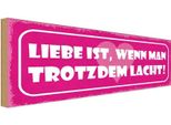 Vianmo Insegna In Legno 10X27 Cm Liebe Wenn Man Trotzdem Lacht