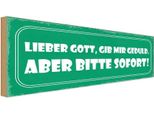 Vianmo Insegna In Legno 10X27 Cm Lieber Gott Gib Geduld Sofort