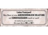 Vianmo Insegna In Legno 10X27 Cm Liebes Finanzamt Mein Mann Ist