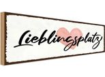 Vianmo Insegna In Legno 10X27 Cm Lieblingsplatz Herz