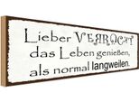 Vianmo Insegna In Legno 10X27 Cm Lieber VerrüCkt Als Normal