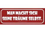 Vianmo Insegna In Legno 10X27 Cm Man Macht Seine TräUme Selbst
