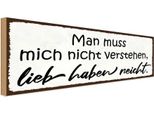 Vianmo Insegna In Legno 10X27 Cm Man Muss Mich Nicht Verstehen