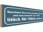 Vianmo Insegna In Legno 10X27 Cm Manchmal LäSst Jemanden Gehen